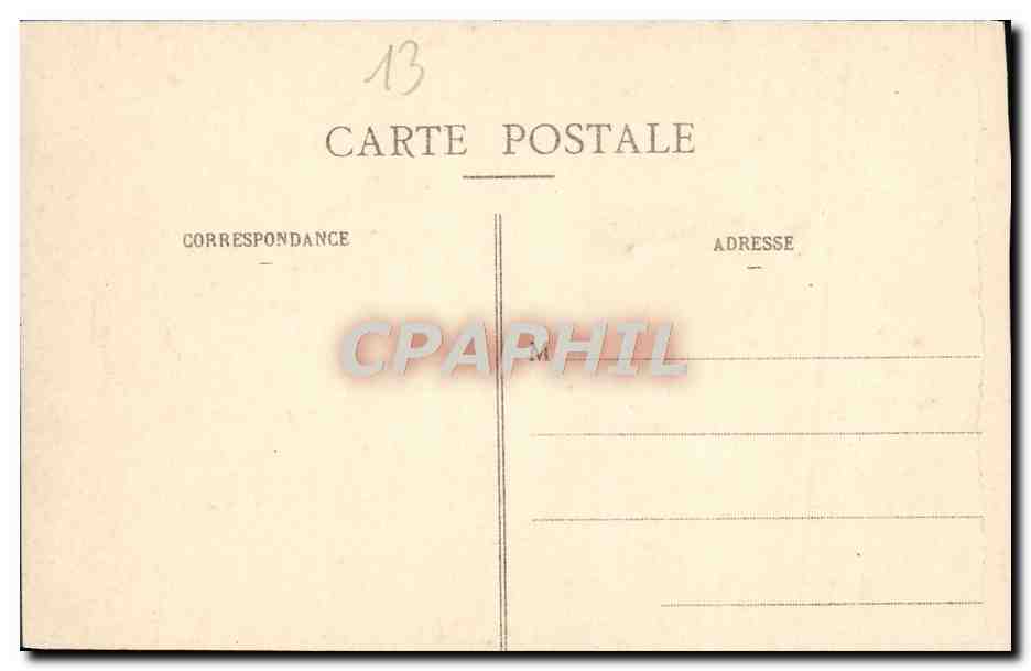 CPA Marseille Le Palais Longchamp — Rückseite