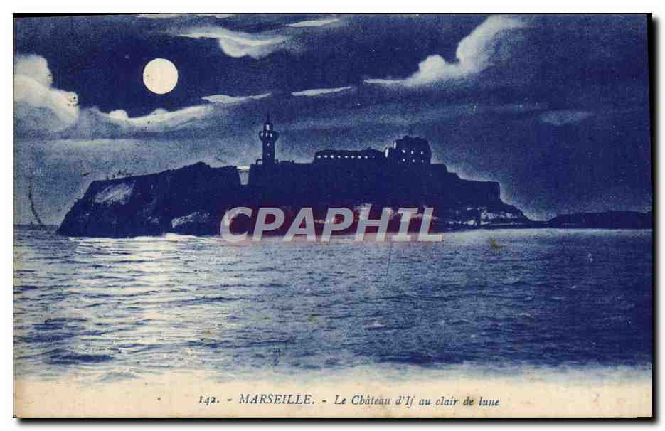 CPA Marseille Le Chateau D'if Au Clair De Lune