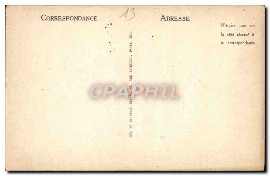 CPA Marseille La Canebiere Tramway — Rückseite