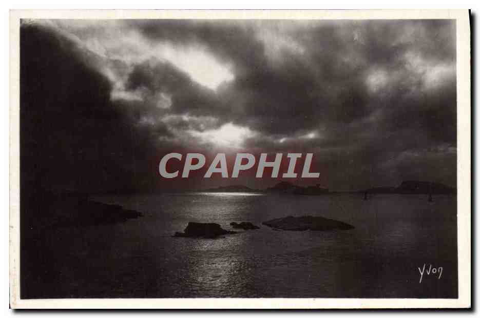 CPA Marseille Coucher de Soleil sur les lles du Frioul