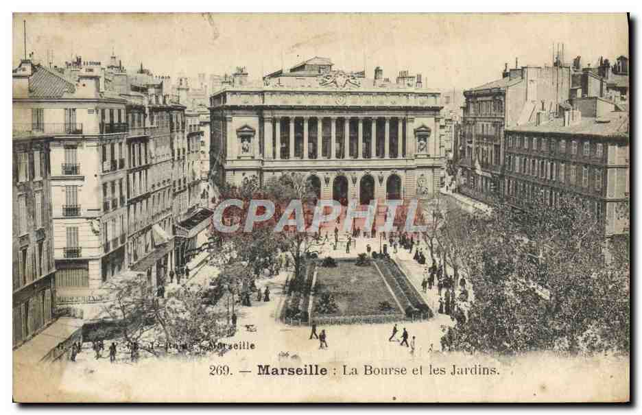 CPA Marseille La Bourse et les Jardins 