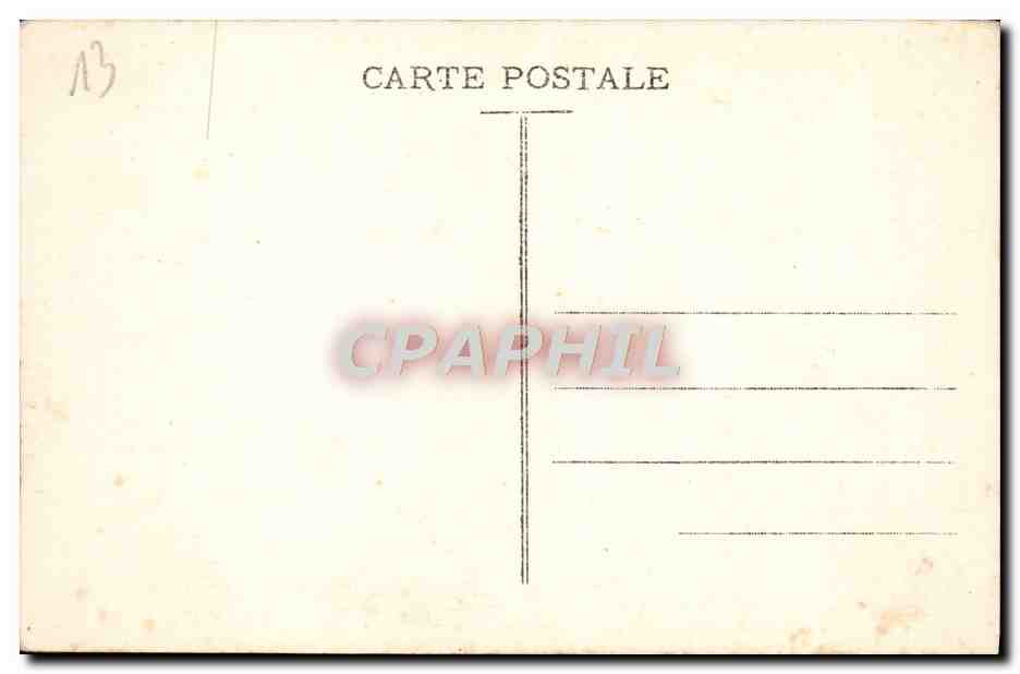 CPA Marseille Place de la Bourse La Bourse et la Canebiere  — Rückseite