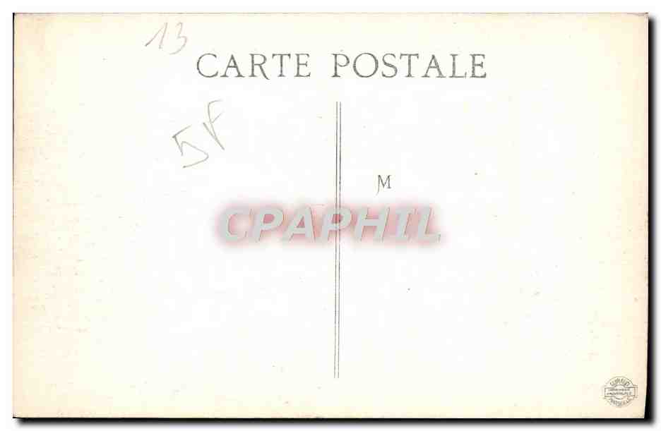 CPA Marseille Rue Cannebiere Tramway — Verso