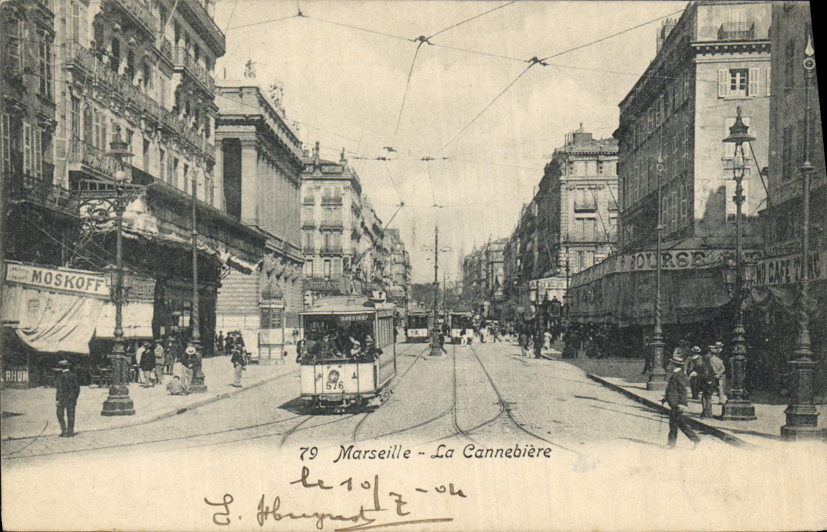 Marseille - La Cannebière — Straßenbahn n°576 — Verleger Moskoff