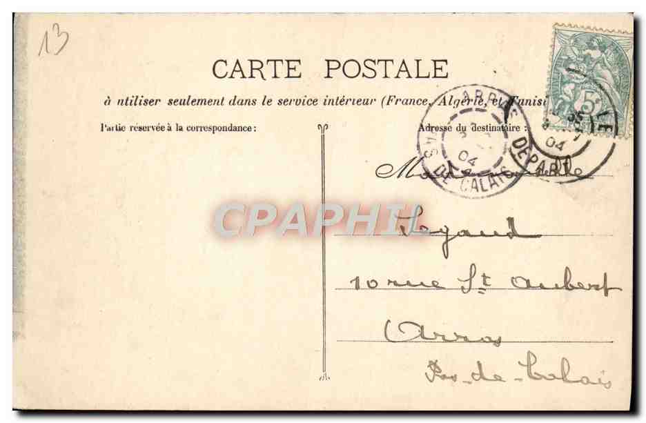 Marseille - La Cannebière — Straßenbahn n°576 — Verleger Moskoff — Rückseite