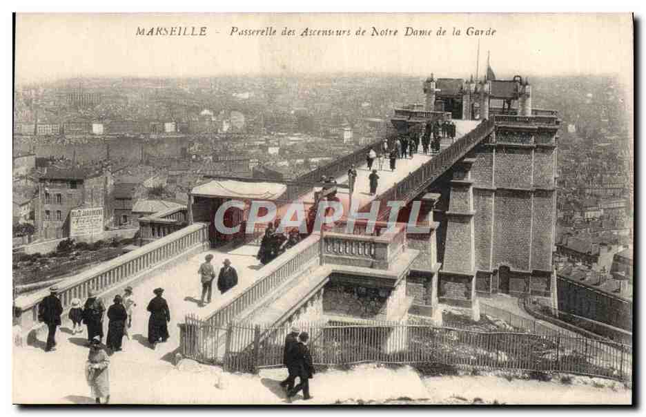 CPA Marseille Passerelle des Ascesure de Notre Dame de la Garde 