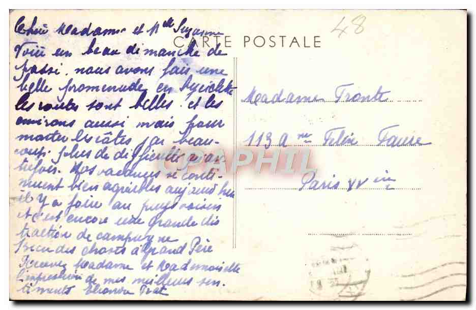 CPA Le Malzieu Ville Le Pont sur la Truyere  — Rückseite