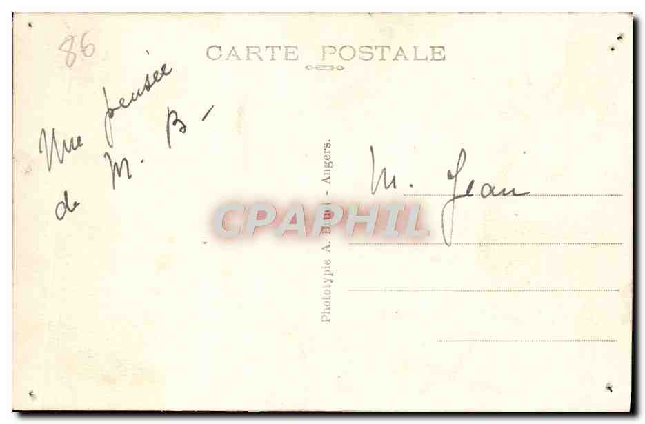 CPA Poitiers Un joli coin du Lac du parc de Blossac — Verso