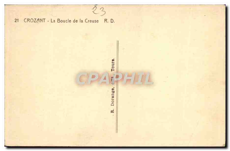 CPA Crozant La Boucle de la Creuse  — Rückseite