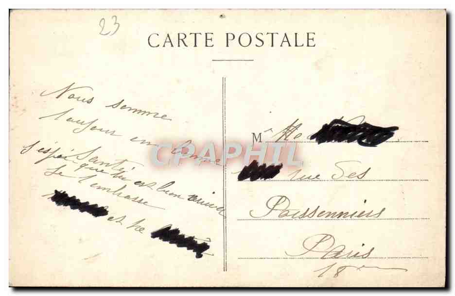CPA Fresselinnes Les Bords de la Creuse  — Rückseite