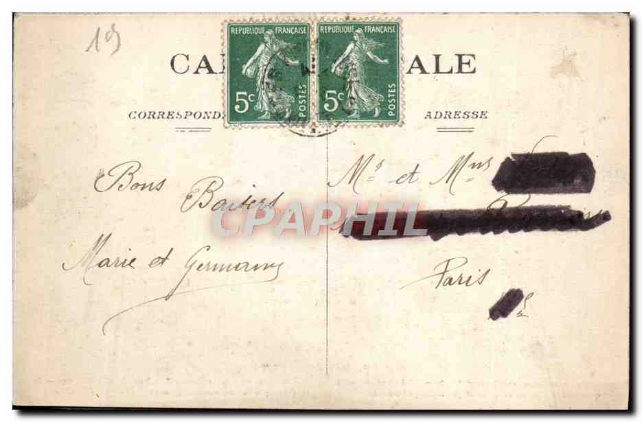 CPA En Correze Folklore  — Verso