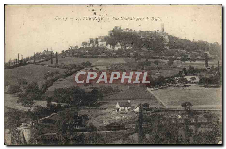 Corrèze - Turenne — Vue Générale prise de Boulon — éditeur inconnu, n° de série 23