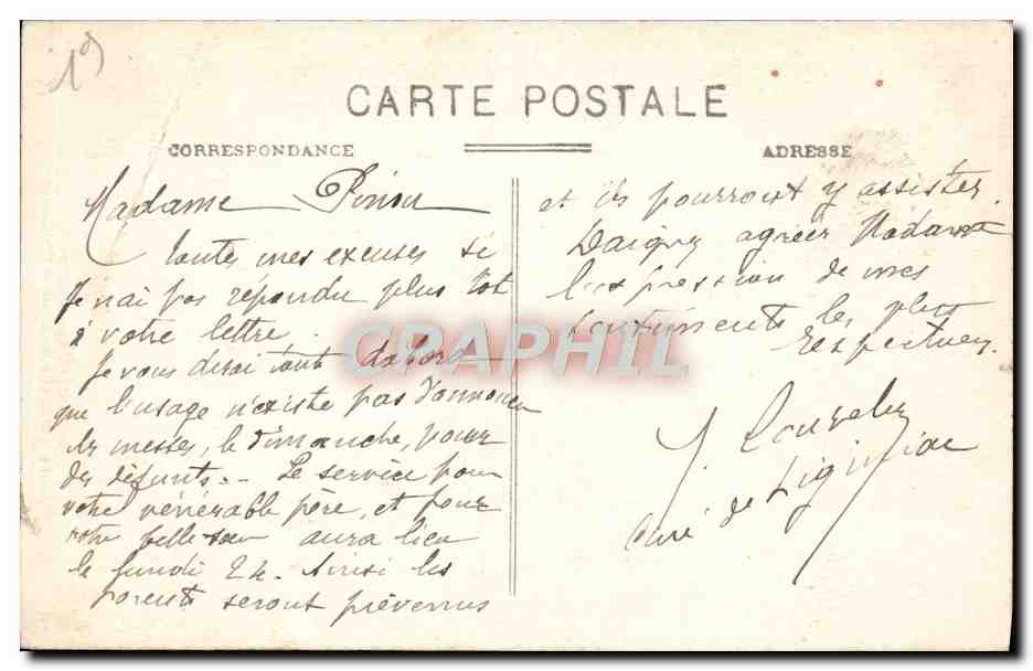 CPA Ussel Chapelle ND de la Chabanne  — Rückseite