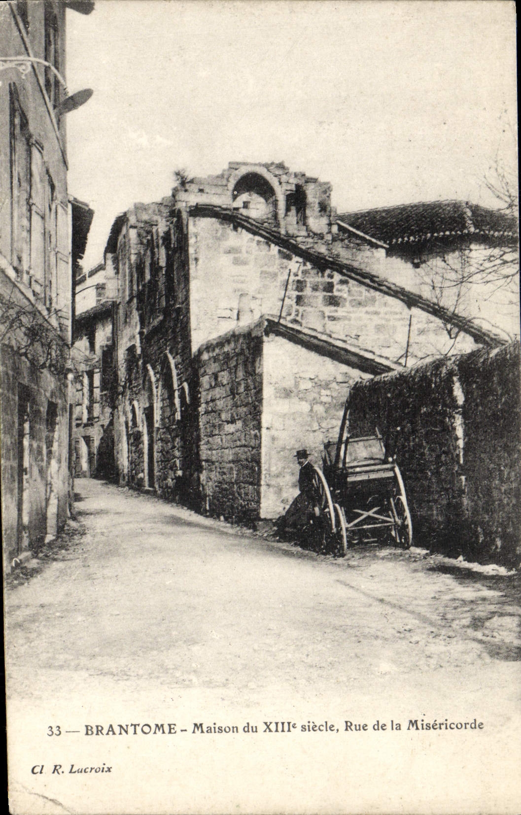 CPA Brantome Maison du Xlll e siecle Rue de la Misericorde 
