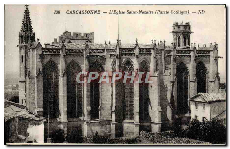 CPA Carcassonne L'Eglise Saint Nazaire 