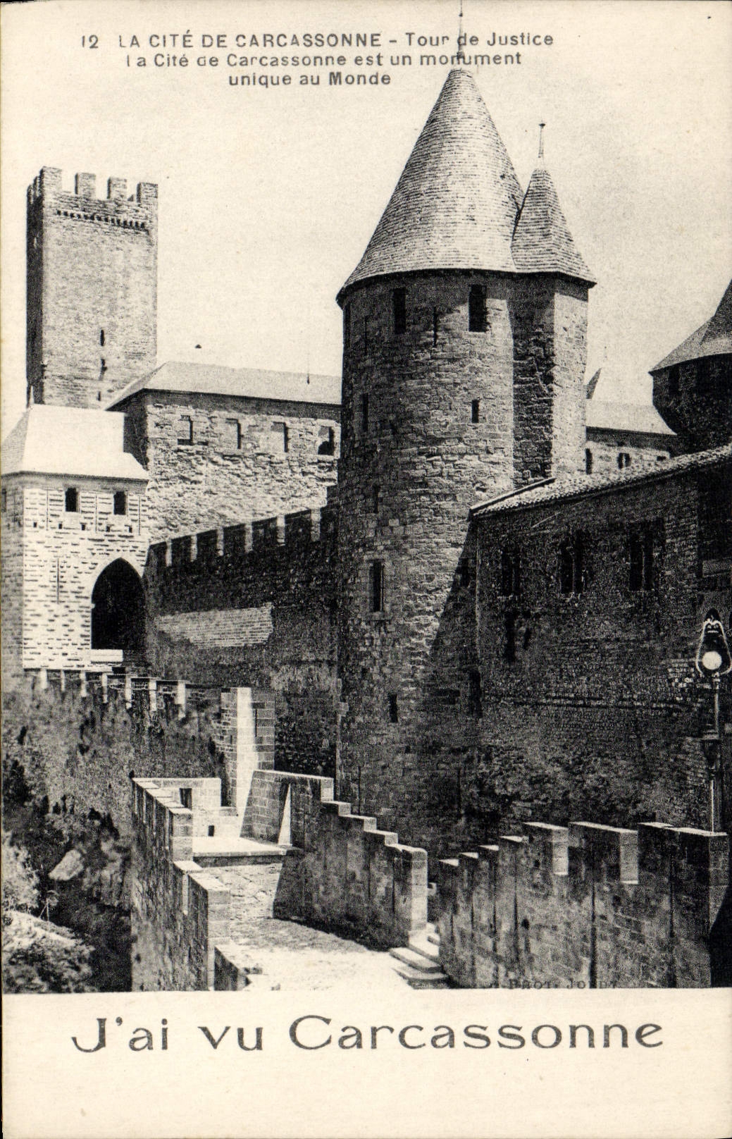 Carcassonne — Tour de Justice — éditeur J. Broca, n°12