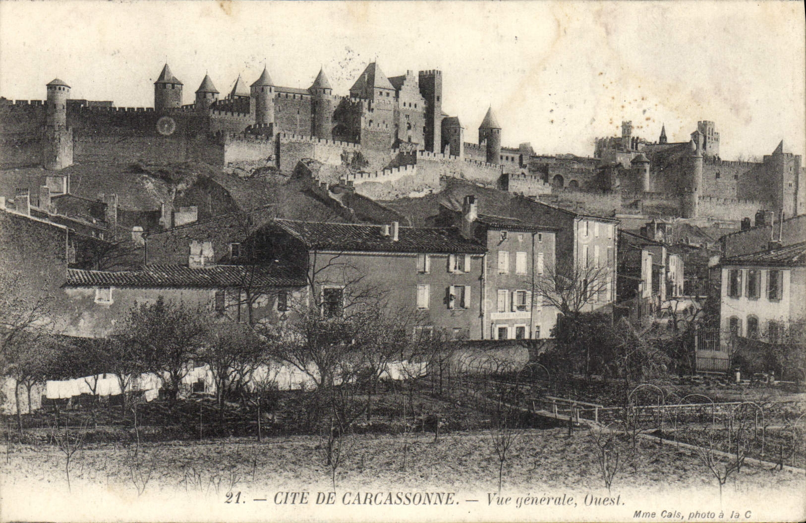 CPA Cite de Carcassonne Vue generale Ouest