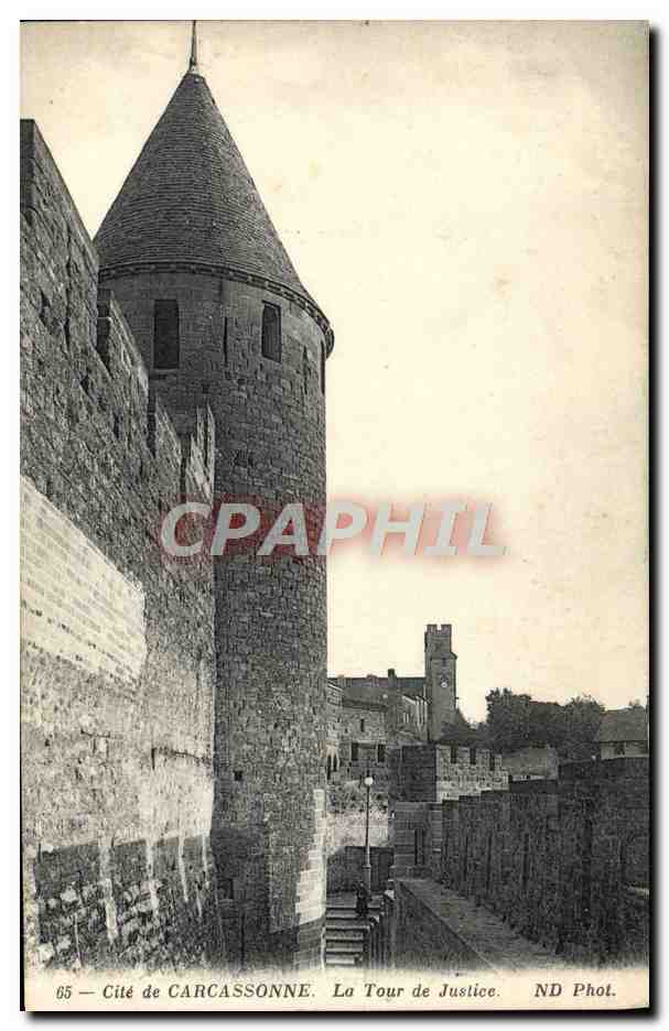 CPA Cite de Carcassonne La Tour de Justice 
