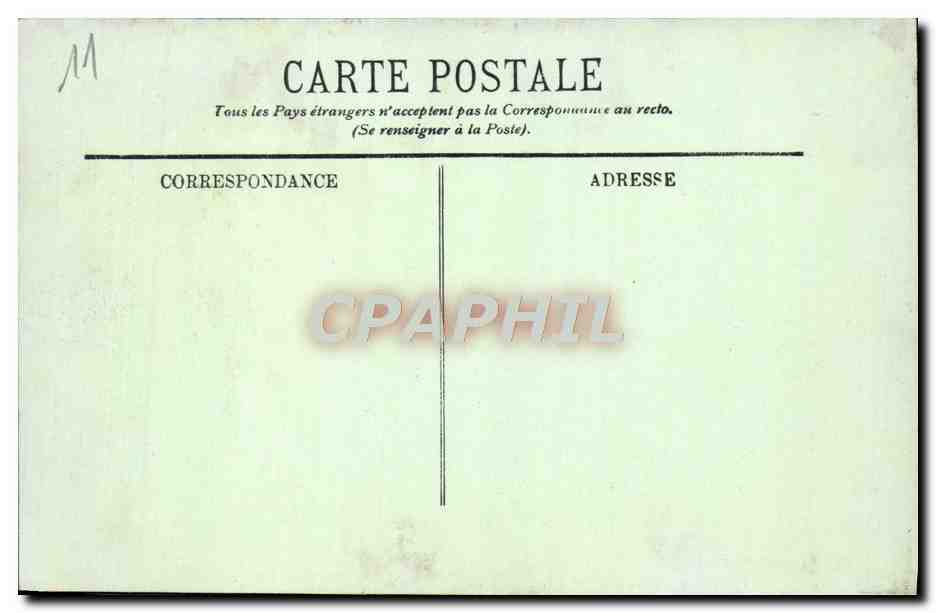 CPA Carcassonne Les Fosses  — Verso