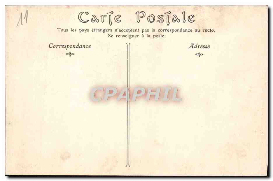 CPA Cite de Carcassonne Ensemble de la orte de l'Aude  — Rückseite