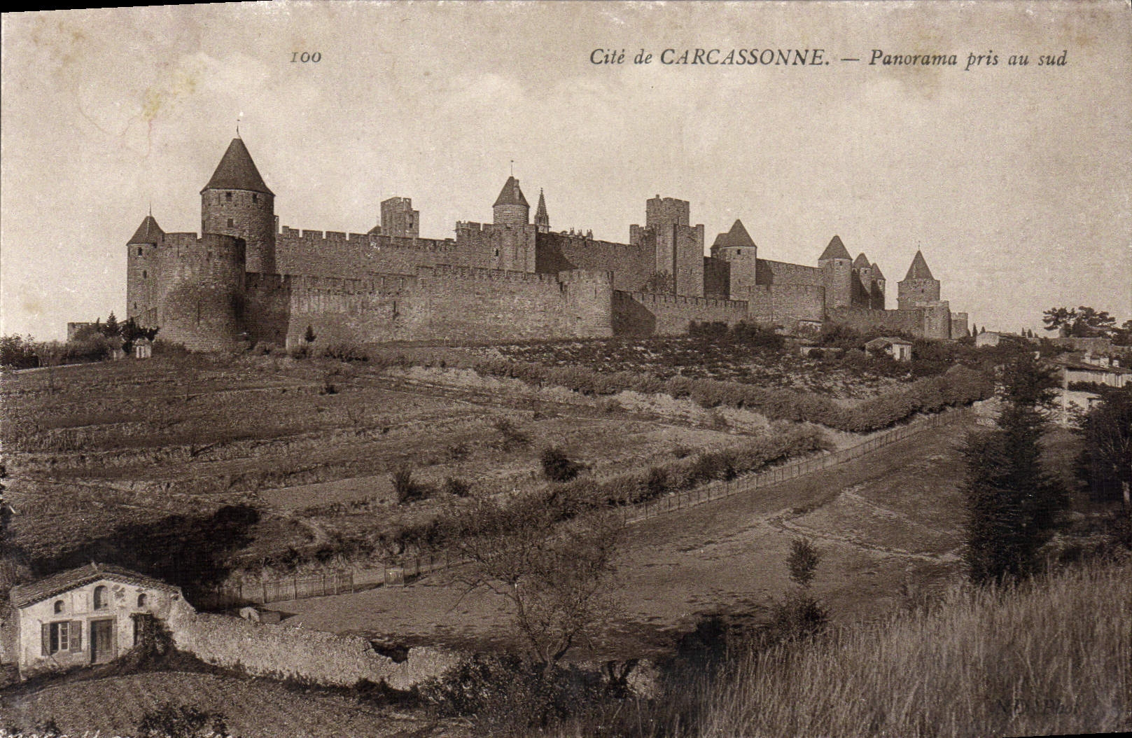 Cité de CARCASSONNE — Panorama pris au sud — n° 100