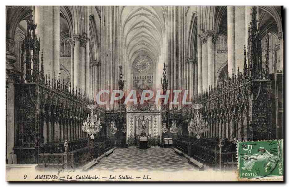 CPA Amiens La Cathedrale Les Stalles 