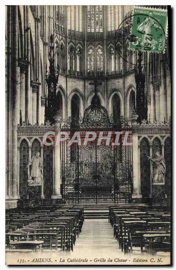 CPA Amiens La Cathedrale Grille du Choeur