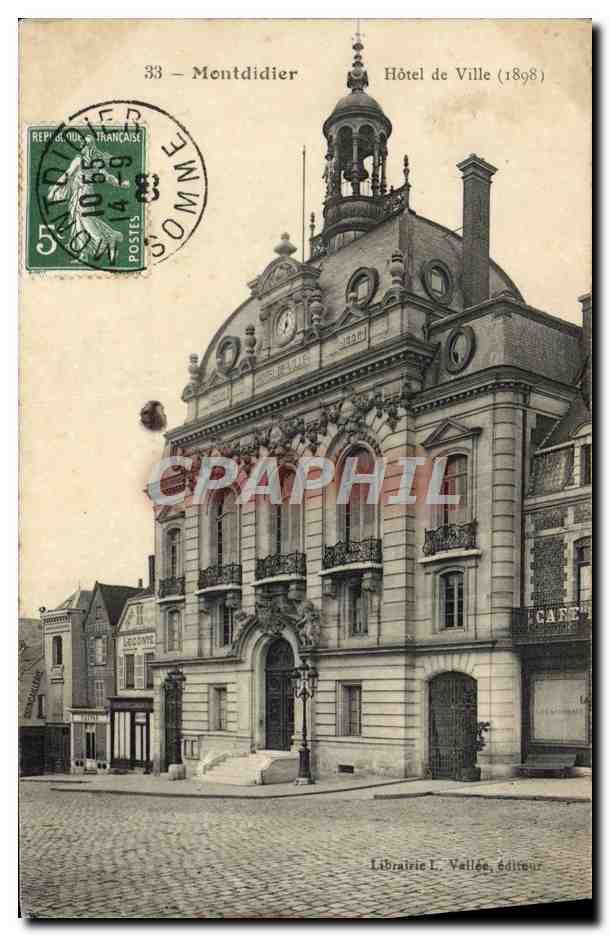 Montdidier — Hôtel de Ville (1898) — Librairie L. Vallée, éditeur