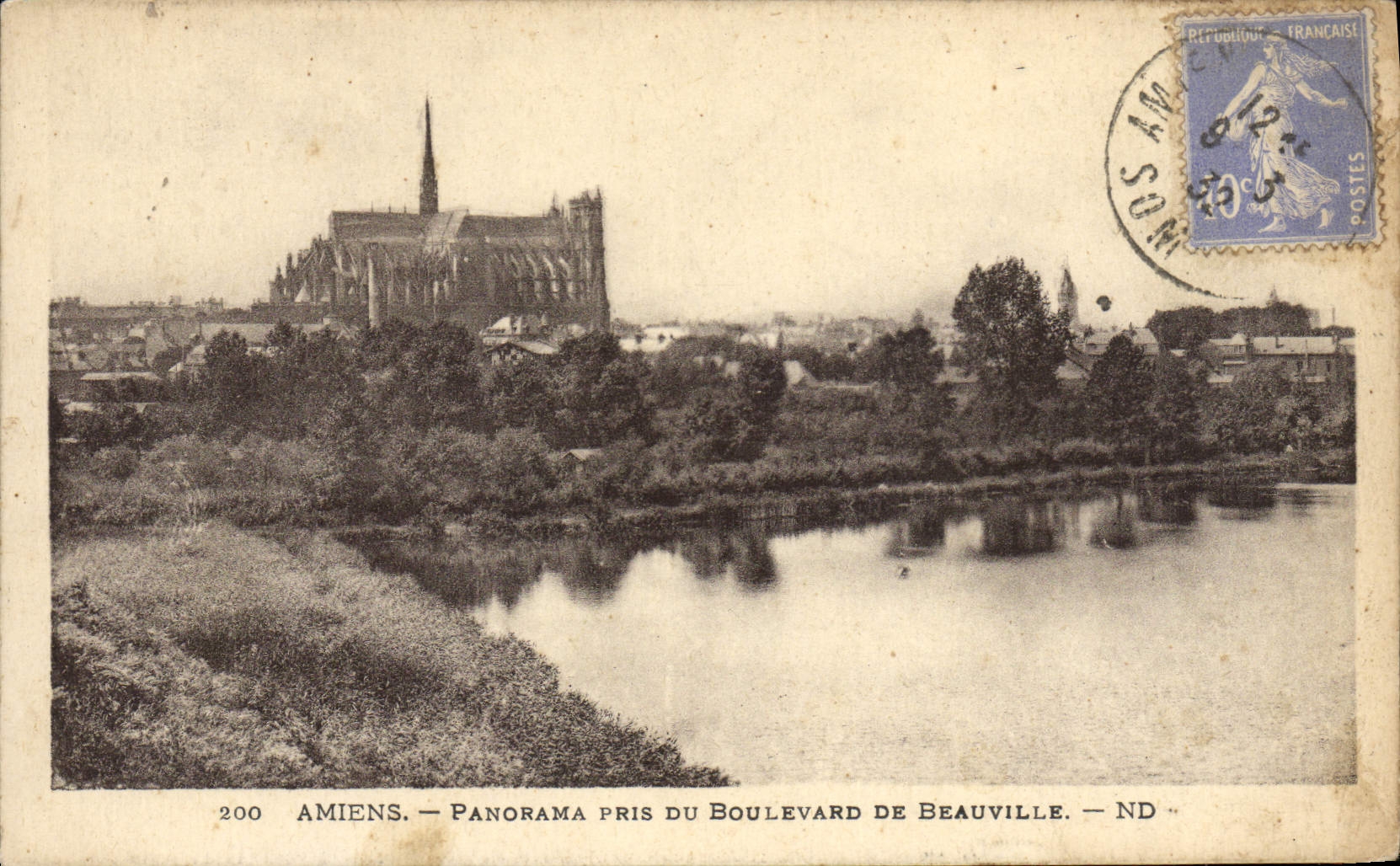 CPA Amiens Panorama Pris Du Boulevard De Beauville