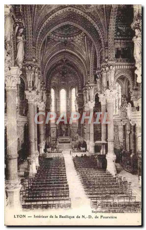 CPA Lyon Interieur de la Basilique de Notre Dame de Fourviere