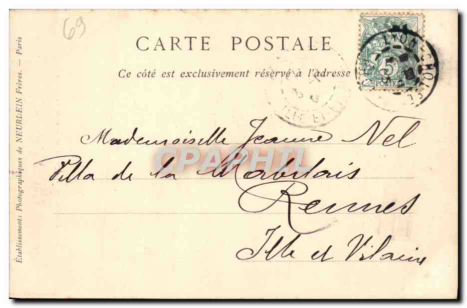 CPA Lyon Vierge Miraculeuse de Fourviere — Rückseite