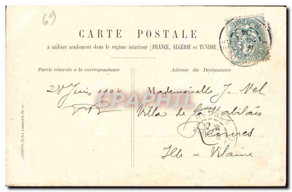 Notre-Dame de Fourvière — Lyon — éditeur JACQUIFFE, n° 13 — Verso