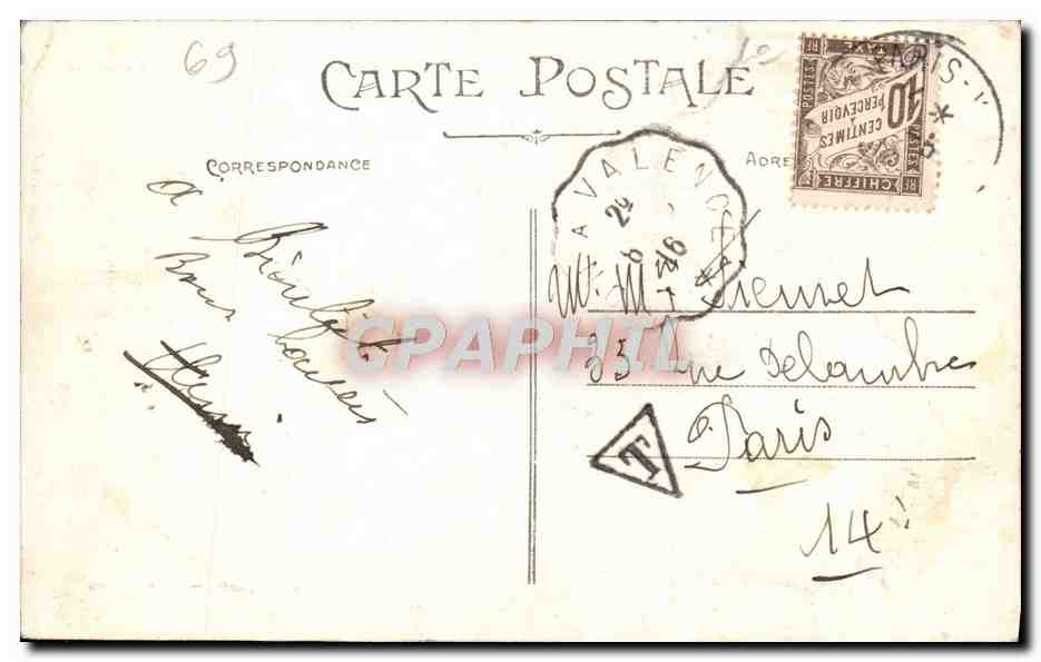 CPA Lyon Pont de L'Universite et les Faucltes — Verso