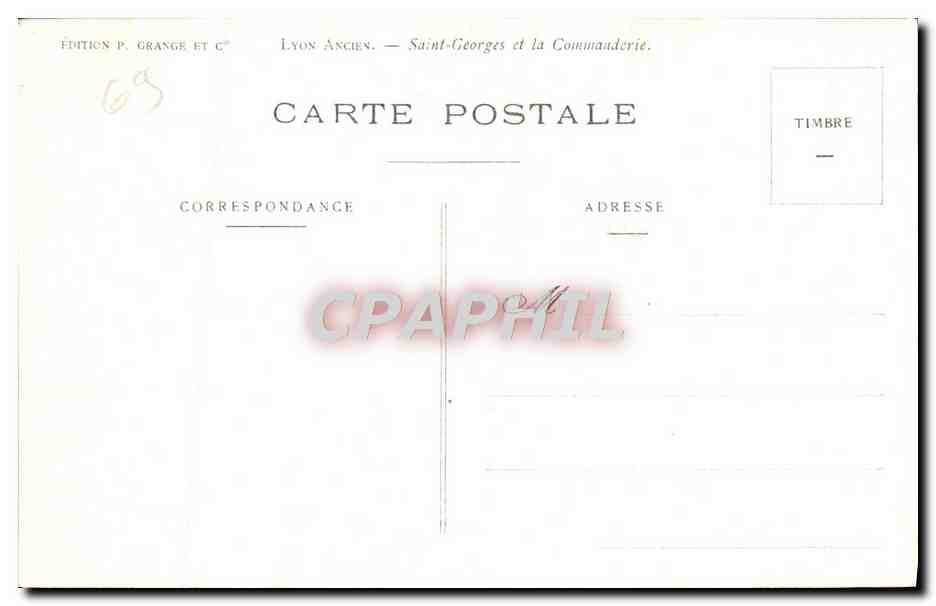 Lyon Ancien — Saint-Georges et la Commanderie — Édition P. Grange et C° — Rückseite
