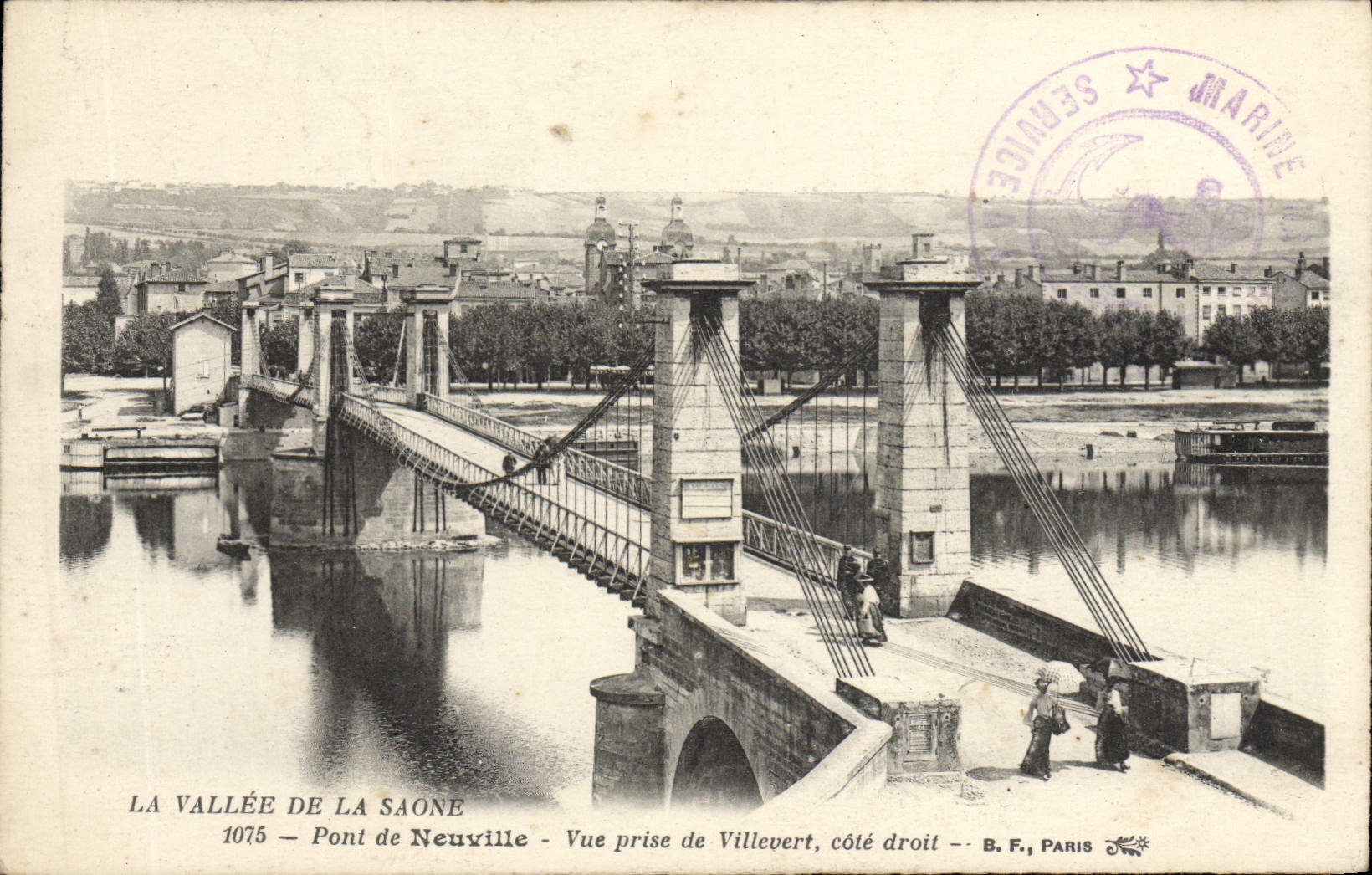 Pont de Neuvy-le-Pré — Vue prise de Villevert, côté droit — B. F., Paris 1075