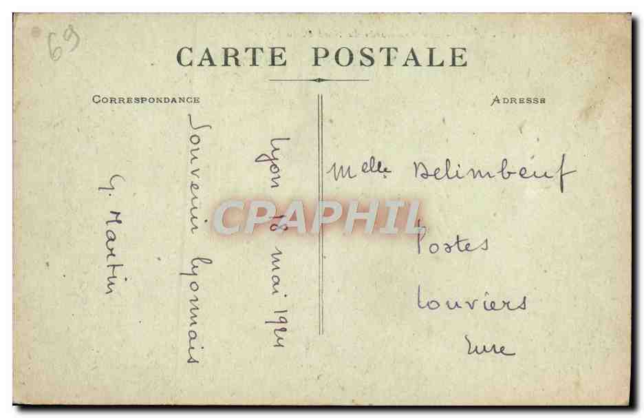 LYON — Les Boulevards du Nord et du Lycée — Éditeur A.D. n°118 — Rückseite