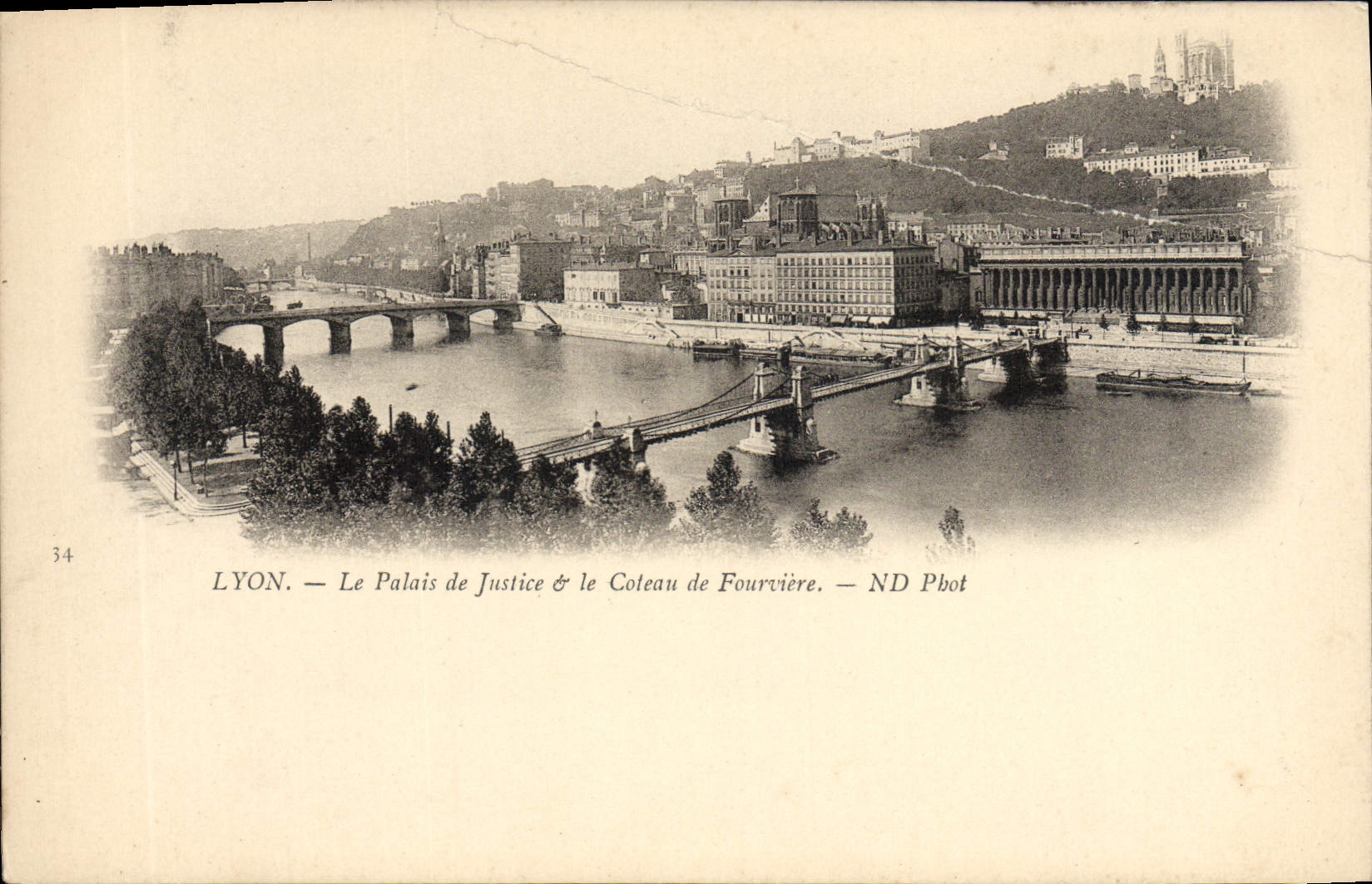 CPA Lyon Le Palais de Justice le Coleau de Fourviere