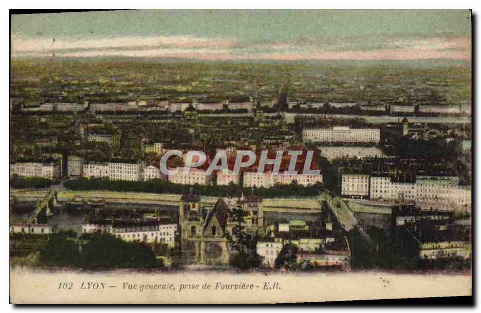 CPA Lyon Vue Generale Prise de Fourviere