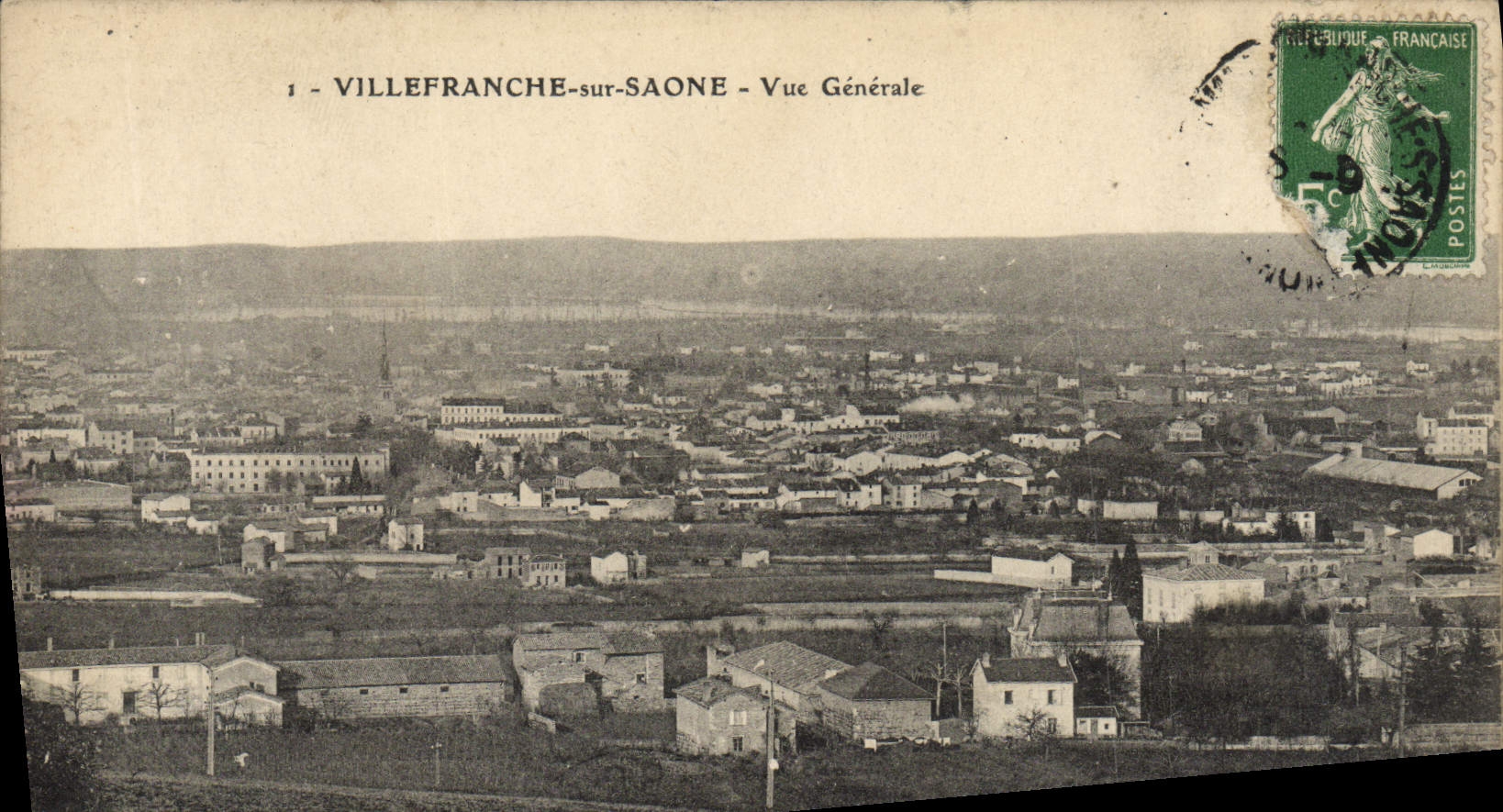 VILLEFRANCHE-sur-SAONE — Vue Générale — éditeur inconnu, n° de série 1