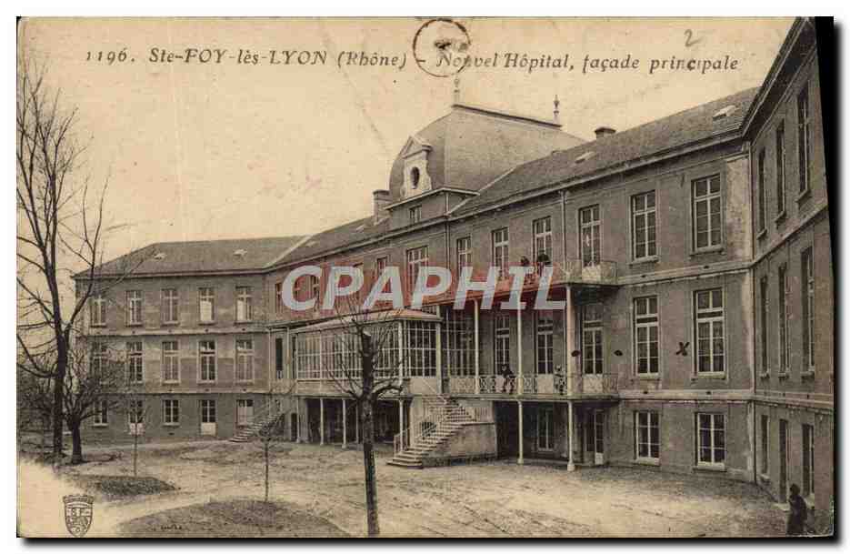 CPA Sainte Foy les Lyon Nouvel Hopital facade principale