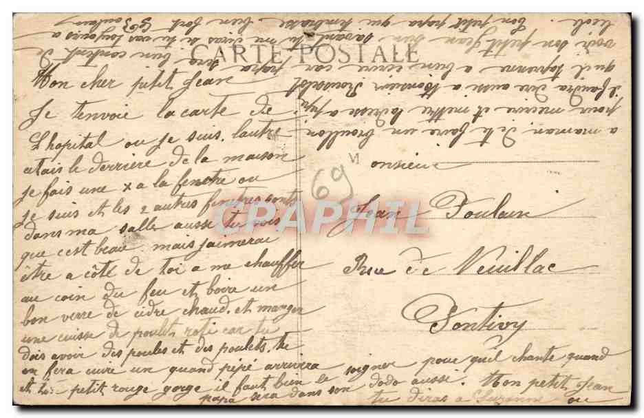CPA Sainte Foy les Lyon Nouvel Hopital facade principale — Verso