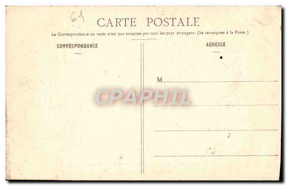 CPA Briouze Route d'Argentan et Rue St Gervais — Rückseite