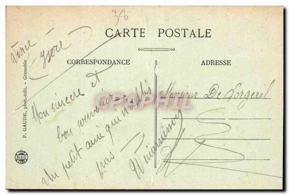 CPA Grenoble Pont Suspendu et Sainte Marie — Reverso