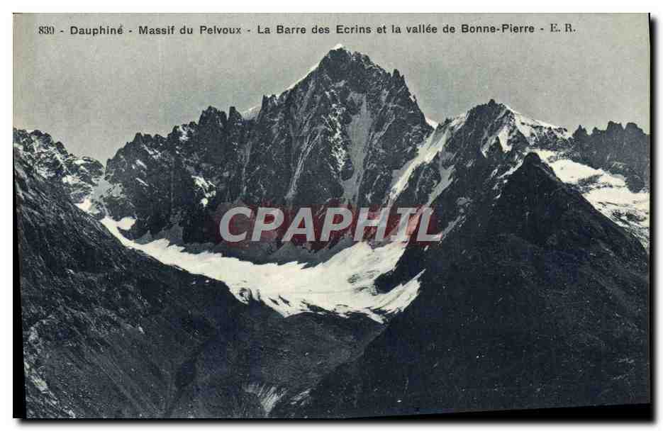 Massif du Pelvoux - La Barre des Ecrins et la vallée de Bonne-Pierre - E.R.