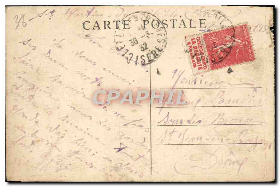 Dauphiné – Der Lautaret-Pass und der Meije (3982 m) von der Galibierstraße aus gesehen – A. Mollaret, Grenoble — Rückseite