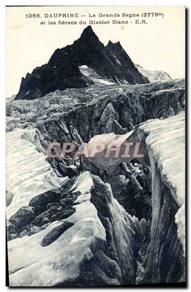 Dauphiné — La Grande Sagne (3779m) et les Séracs du Glacier Blanc - E.R.