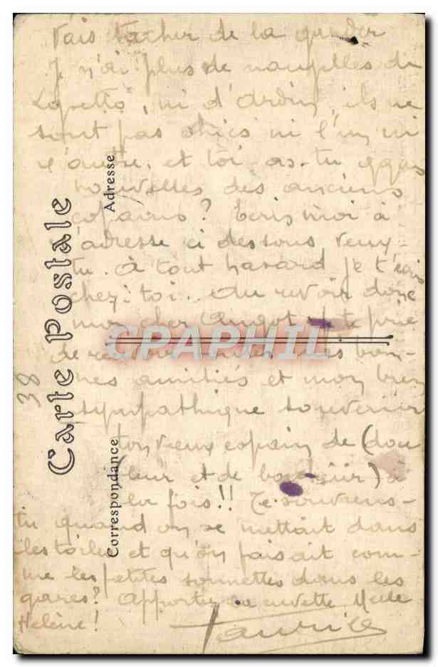 CPA Environs d'Allevard Les Bains Sept Laux Le Lac Corne et le pic Bruner — Rückseite