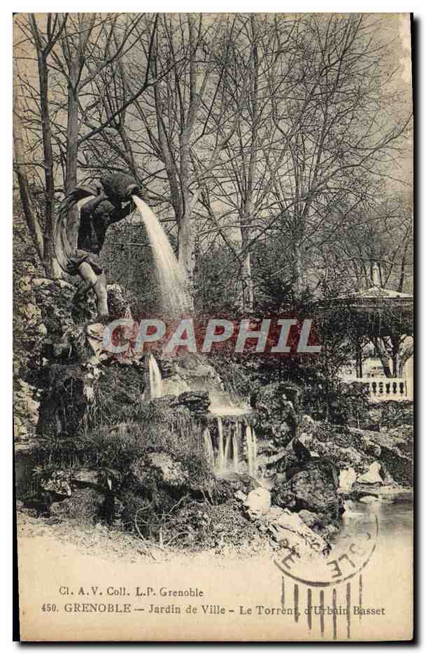 CPA Grenoble Jardin de Ville Le Torrent d'Urbain Basset