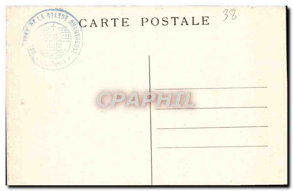 CPA Entree du Couvent De La Grande Chartreuse La chapelle et le Grand Som — Rückseite