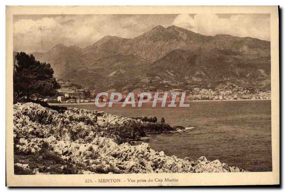 CPA Menton Vue Prise du Cap Martin